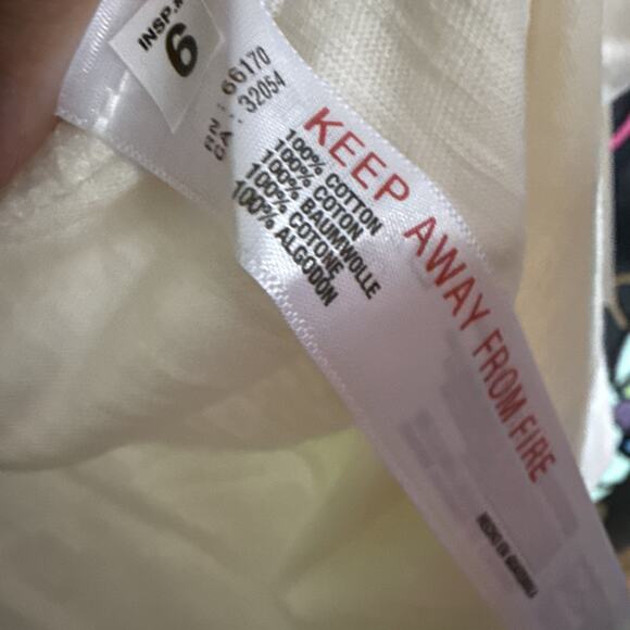 Anthropologie Lyrebird What’s In My Bag Cotton Tee, Medium, Cream - Picture 7 of 7